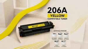 HP 206A Yellow Compatible LaserJet Toner Cartridge (W2112A) 206 ye