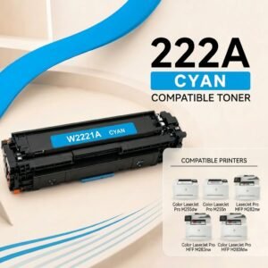 HP 222A Cyan Compatible LaserJet Toner Cartridge (W2221A) 222 cy
