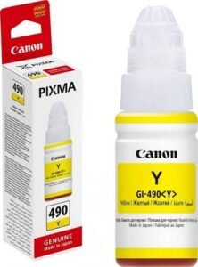 Canon GI-490 Original Yellow EcoTank Ink Bottle – 70ml (0666C001) ink can gi 490 ye