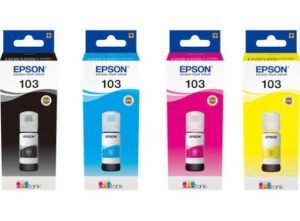Epson 103 Original 4-Color EcoTank Ink Bottle Set (CMYK Multi-Pack) ink epson103 set